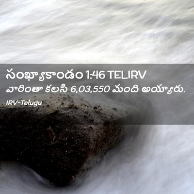 Picture 02 - సంఖ్యాకాండం 1:46 TELIRV - వారింతా కలసి 6,03,550 - Bible Verse Picture