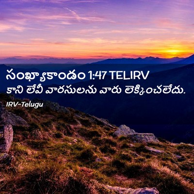 Picture 02 - సంఖ్యాకాండం 1:47 TELIRV - కాని లేవీ - Bible Verse Picture