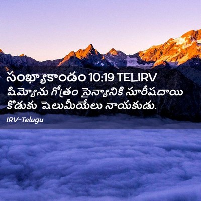 Picture 02 - సంఖ్యాకాండం 10:19 TELIRV - షిమ్యోను గోత్రం - Bible Verse Picture