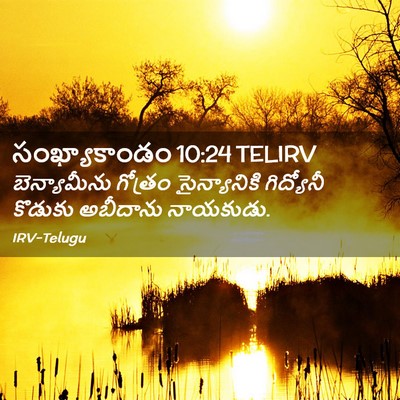 Picture 02 - సంఖ్యాకాండం 10:24 TELIRV - బెన్యామీను గోత్రం - Bible Verse Picture