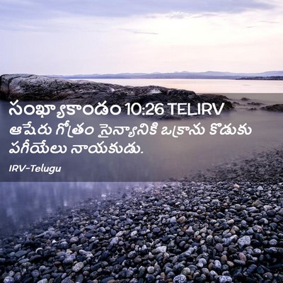 Picture 02 - సంఖ్యాకాండం 10:26 TELIRV - ఆషేరు గోత్రం - Bible Verse Picture