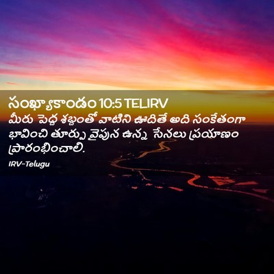 Picture 02 - సంఖ్యాకాండం 10:5 TELIRV - మీరు పెద్ద - Bible Verse Picture