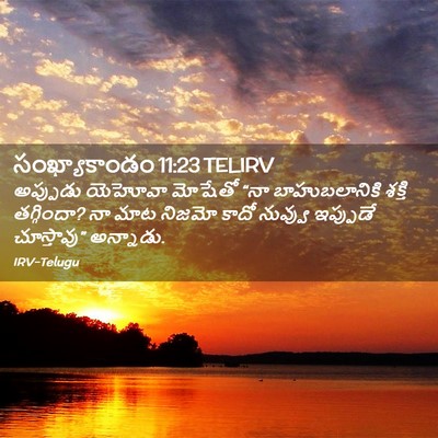 Picture 02 - సంఖ్యాకాండం 11:23 TELIRV - అప్పుడు యెహోవా - Bible Verse Picture
