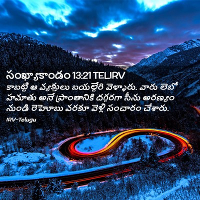 Picture 02 - సంఖ్యాకాండం 13:21 TELIRV - కాబట్టి ఆ - Bible Verse Picture