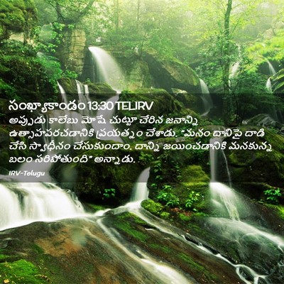 Picture 02 - సంఖ్యాకాండం 13:30 TELIRV - అప్పుడు కాలేబు - Bible Verse Picture