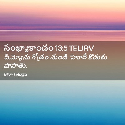 Picture 02 - సంఖ్యాకాండం 13:5 TELIRV - షిమ్యోను గోత్రం - Bible Verse Picture