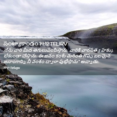 Picture 02 - సంఖ్యాకాండం 14:12 TELIRV - నేను వారి మీద - Bible Verse Picture