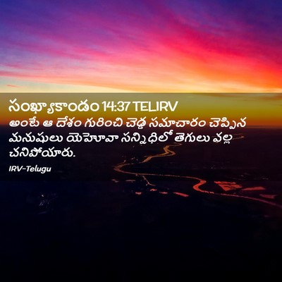 Picture 02 - సంఖ్యాకాండం 14:37 TELIRV - అంటే ఆ దేశం - Bible Verse Picture