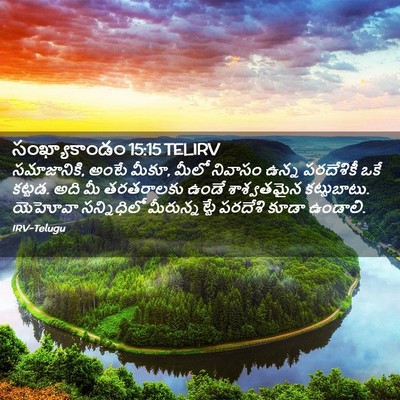 Picture 02 - సంఖ్యాకాండం 15:15 TELIRV - సమాజానికి, అంటే - Bible Verse Picture