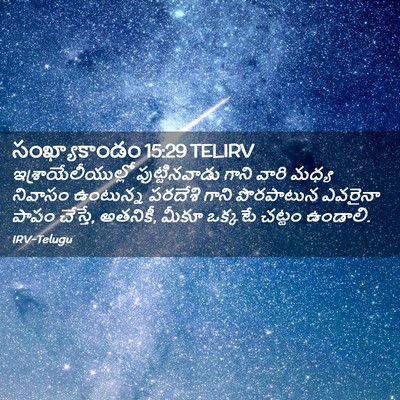 Picture 02 - సంఖ్యాకాండం 15:29 TELIRV - ఇశ్రాయేలీయుల్లో - Bible Verse Picture
