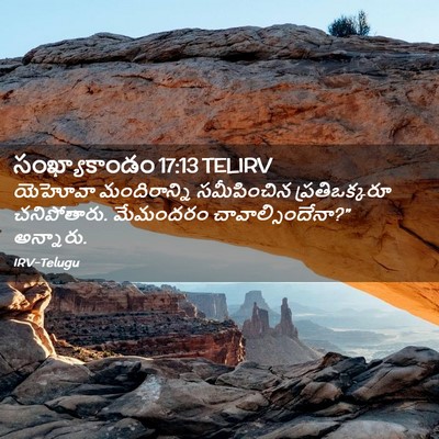 Picture 02 - సంఖ్యాకాండం 17:13 TELIRV - యెహోవా మందిరాన్ని - Bible Verse Picture
