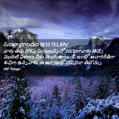 Picture 02 - సంఖ్యాకాండం 18:13 TELIRV - వారు తమ దేశపు - Bible Verse Picture