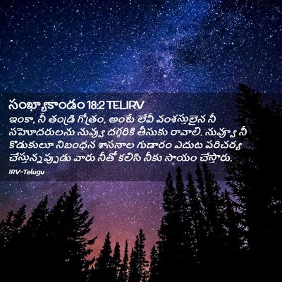 Picture 02 - సంఖ్యాకాండం 18:2 TELIRV - ఇంకా, నీ తండ్రి - Bible Verse Picture