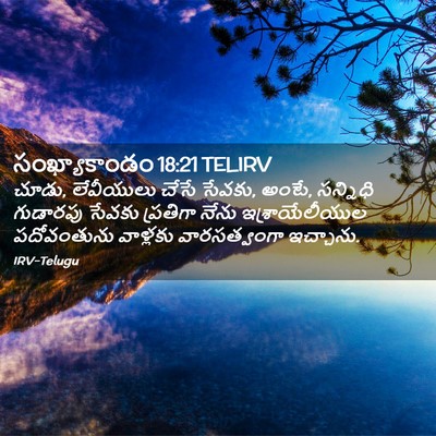 Picture 02 - సంఖ్యాకాండం 18:21 TELIRV - చూడు, లేవీయులు - Bible Verse Picture