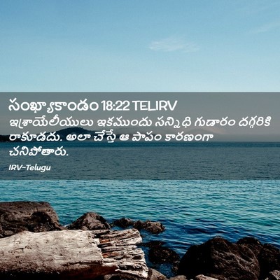Picture 02 - సంఖ్యాకాండం 18:22 TELIRV - ఇశ్రాయేలీయులు - Bible Verse Picture