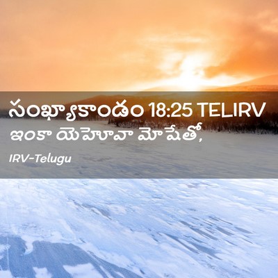 Picture 02 - సంఖ్యాకాండం 18:25 TELIRV - ఇంకా యెహోవా - Bible Verse Picture