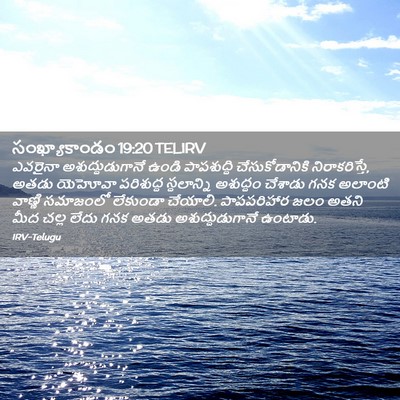 Picture 02 - సంఖ్యాకాండం 19:20 TELIRV - ఎవరైనా - Bible Verse Picture