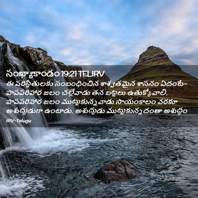 Picture 02 - సంఖ్యాకాండం 19:21 TELIRV - ఈ పరిస్థితులకు - Bible Verse Picture