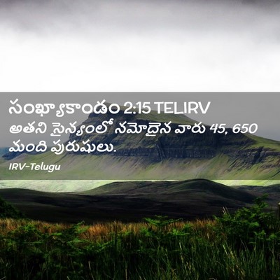 Picture 02 - సంఖ్యాకాండం 2:15 TELIRV - అతని సైన్యంలో - Bible Verse Picture