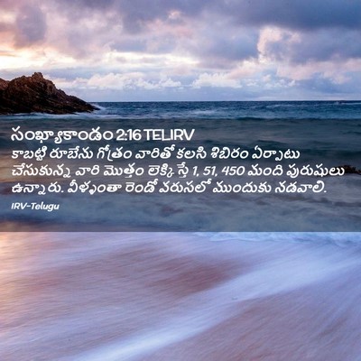 Picture 02 - సంఖ్యాకాండం 2:16 TELIRV - కాబట్టి రూబేను - Bible Verse Picture