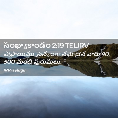Picture 02 - సంఖ్యాకాండం 2:19 TELIRV - ఎఫ్రాయిము - Bible Verse Picture
