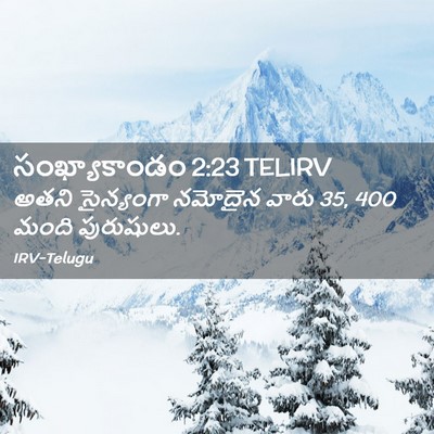 Picture 02 - సంఖ్యాకాండం 2:23 TELIRV - అతని సైన్యంగా - Bible Verse Picture