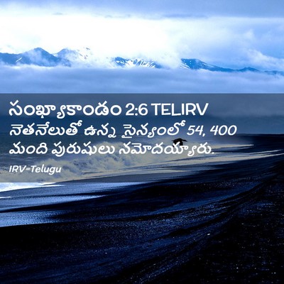 Picture 02 - సంఖ్యాకాండం 2:6 TELIRV - నెతనేలుతో ఉన్న - Bible Verse Picture