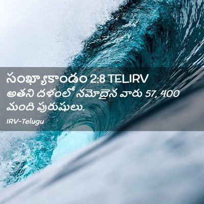 Picture 02 - సంఖ్యాకాండం 2:8 TELIRV - అతని దళంలో నమోదైన - Bible Verse Picture