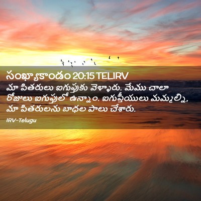 Picture 02 - సంఖ్యాకాండం 20:15 TELIRV - మా పితరులు - Bible Verse Picture