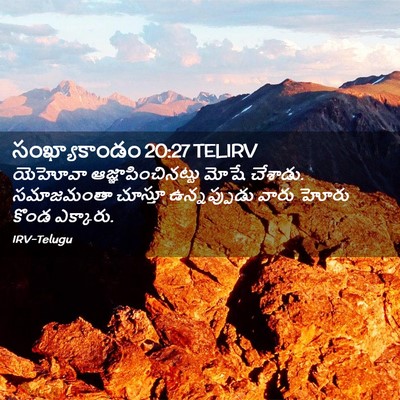 Picture 02 - సంఖ్యాకాండం 20:27 TELIRV - యెహోవా - Bible Verse Picture