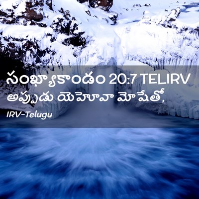 Picture 02 - సంఖ్యాకాండం 20:7 TELIRV - అప్పుడు యెహోవా - Bible Verse Picture