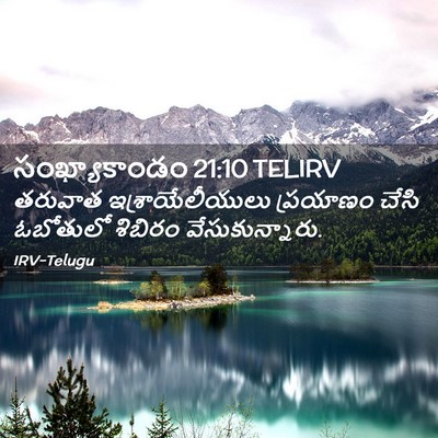 Picture 02 - సంఖ్యాకాండం 21:10 TELIRV - తరువాత - Bible Verse Picture