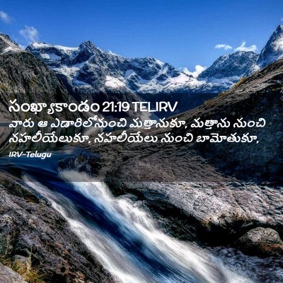Picture 02 - సంఖ్యాకాండం 21:19 TELIRV - వారు ఆ - Bible Verse Picture