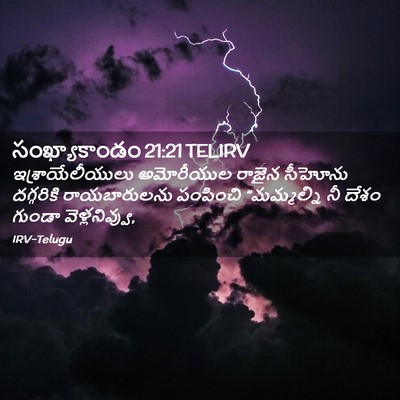 Picture 02 - సంఖ్యాకాండం 21:21 TELIRV - ఇశ్రాయేలీయులు - Bible Verse Picture