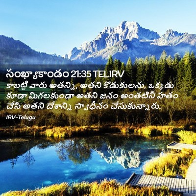 Picture 02 - సంఖ్యాకాండం 21:35 TELIRV - కాబట్టి వారు - Bible Verse Picture