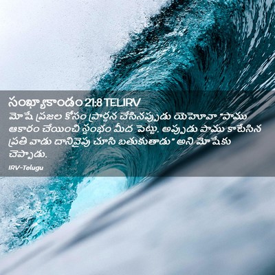 Picture 02 - సంఖ్యాకాండం 21:8 TELIRV - మోషే ప్రజల కోసం - Bible Verse Picture