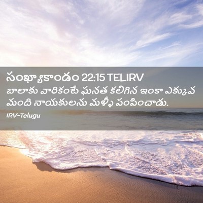 Picture 02 - సంఖ్యాకాండం 22:15 TELIRV - బాలాకు వారికంటే - Bible Verse Picture