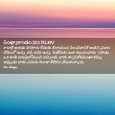 Picture 02 - సంఖ్యాకాండం 22:5 TELIRV - కాబట్టి అతడు - Bible Verse Picture