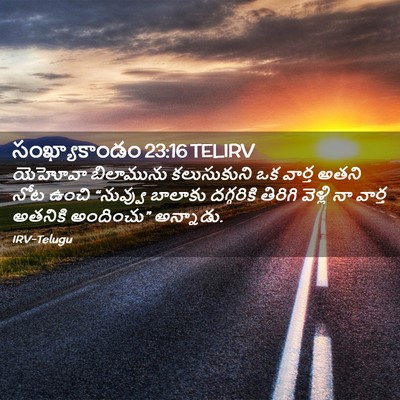 Picture 02 - సంఖ్యాకాండం 23:16 TELIRV - యెహోవా బిలామును - Bible Verse Picture