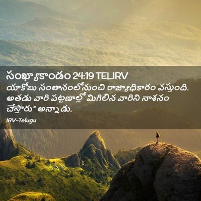 Picture 02 - సంఖ్యాకాండం 24:19 TELIRV - యాకోబు - Bible Verse Picture