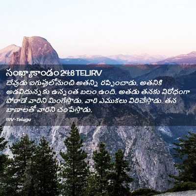 Picture 02 - సంఖ్యాకాండం 24:8 TELIRV - దేవుడు - Bible Verse Picture