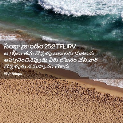 Picture 02 - సంఖ్యాకాండం 25:2 TELIRV - ఆ స్త్రీలు తమ - Bible Verse Picture