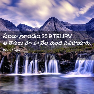 Picture 02 - సంఖ్యాకాండం 25:9 TELIRV - ఆ తెగులు వల్ల 24 వేల - Bible Verse Picture