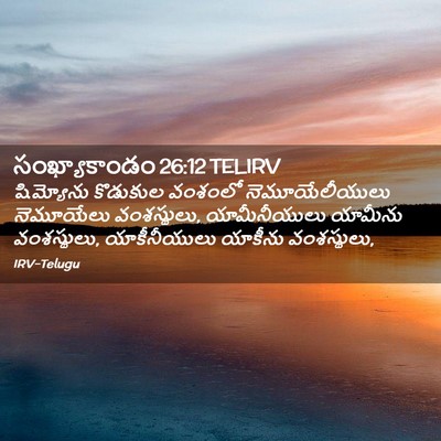 Picture 02 - సంఖ్యాకాండం 26:12 TELIRV - షిమ్యోను కొడుకుల - Bible Verse Picture