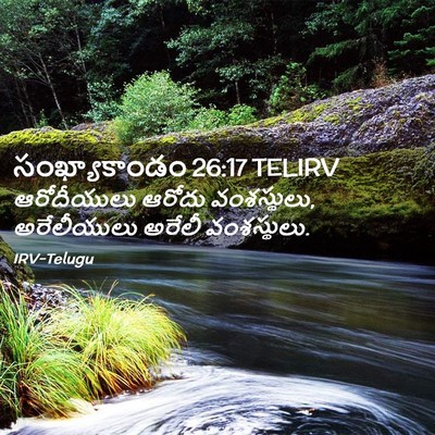 Picture 02 - సంఖ్యాకాండం 26:17 TELIRV - ఆరోదీయులు ఆరోదు - Bible Verse Picture
