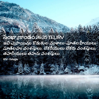 Picture 02 - సంఖ్యాకాండం 26:35 TELIRV - ఇవి ఎఫ్రాయిము - Bible Verse Picture