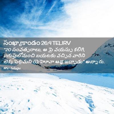 Picture 02 - సంఖ్యాకాండం 26:4 TELIRV - “20 సంవత్సరాలు, ఆ పై - Bible Verse Picture
