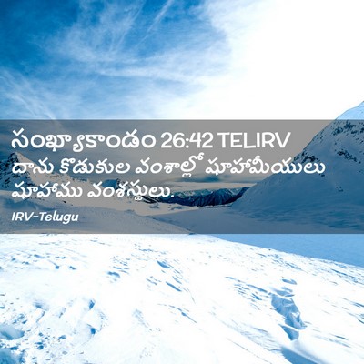 Picture 02 - సంఖ్యాకాండం 26:42 TELIRV - దాను కొడుకుల - Bible Verse Picture