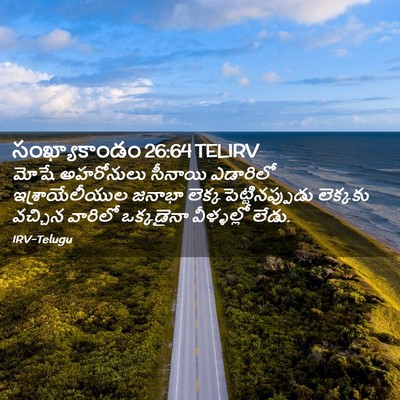 Picture 02 - సంఖ్యాకాండం 26:64 TELIRV - మోషే అహరోనులు - Bible Verse Picture
