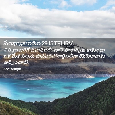 Picture 02 - సంఖ్యాకాండం 28:15 TELIRV - నిత్యం జరిగే - Bible Verse Picture
